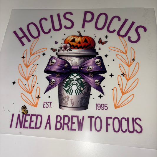 HALLOWEEN | Need a Brew to Focus SHIRT TRANSFER