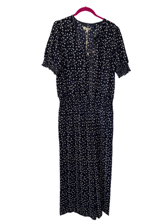 FINAL SALE Blue Floral Romper Jumpsuit