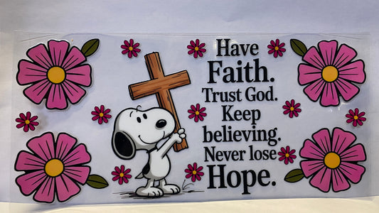 Snoopy Faith CUP WRAP