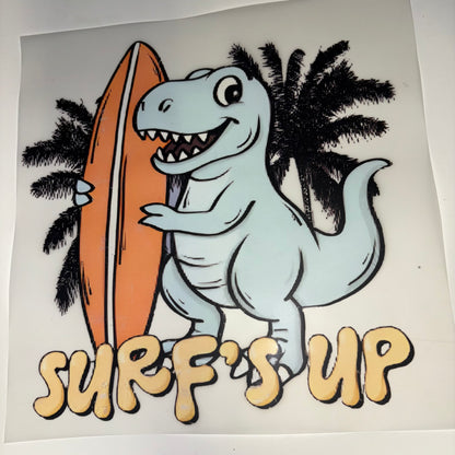 Dino Surfs Up SHIRT TRANSFER