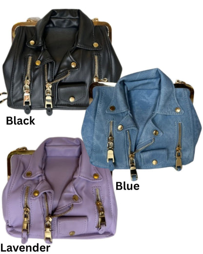 Iconic Leather Jacket Satchel Mini Purse Shoulder Bag