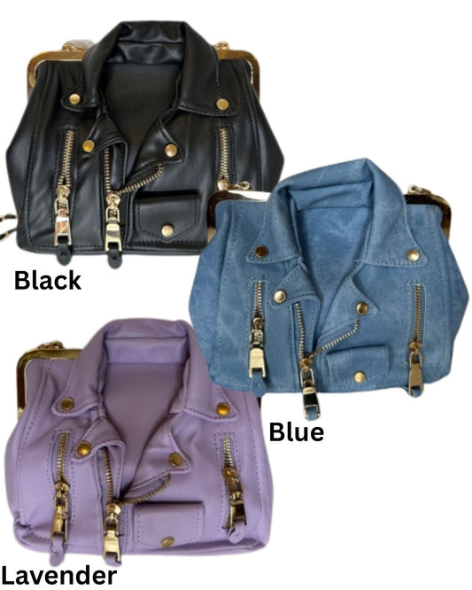Iconic Leather Jacket Satchel Mini Purse Shoulder Bag