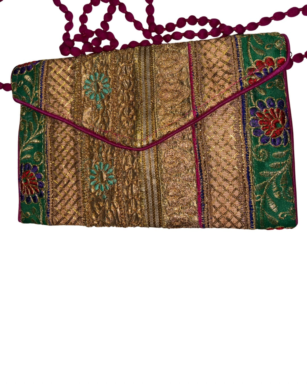 Bolso Pink & Gold Clutch Evening Purse Bag