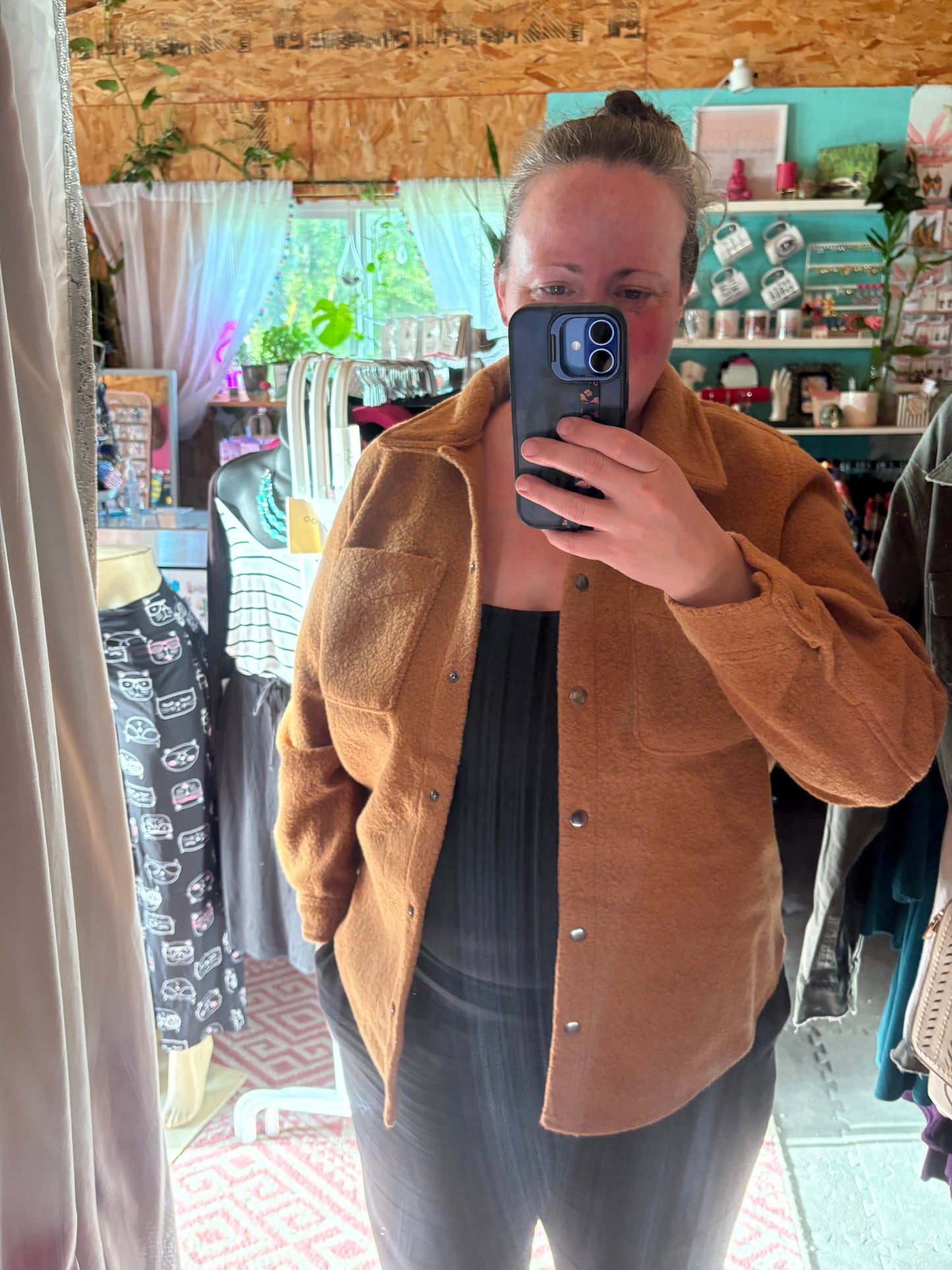 Sherpa Shacket Jacket Mid Weight - Mocha