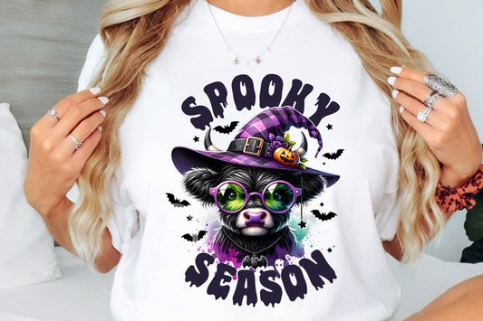 HALLOWEEN | Cow Spooky Season Shirt Transfer