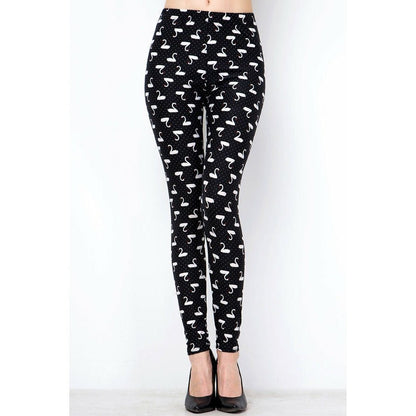 SWANS POLKADOT PRINT BRUSHED FULL - Friendz Leggings Apparel