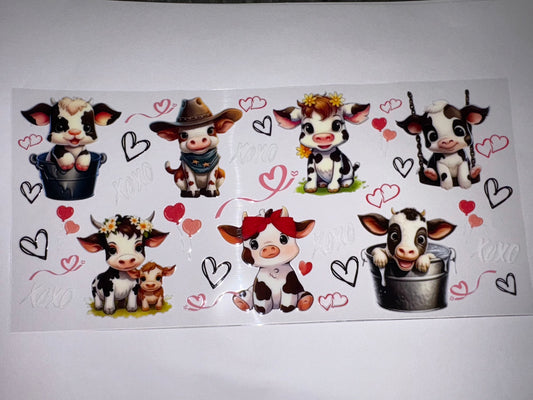 XOXO Cows CUP WRAPS DIY