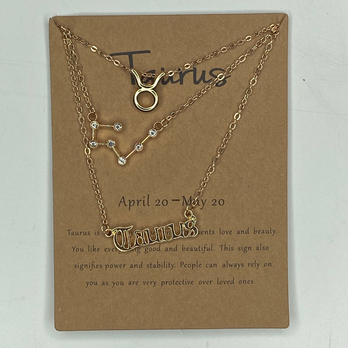 Zodiac Astrological Sign Necklace Set