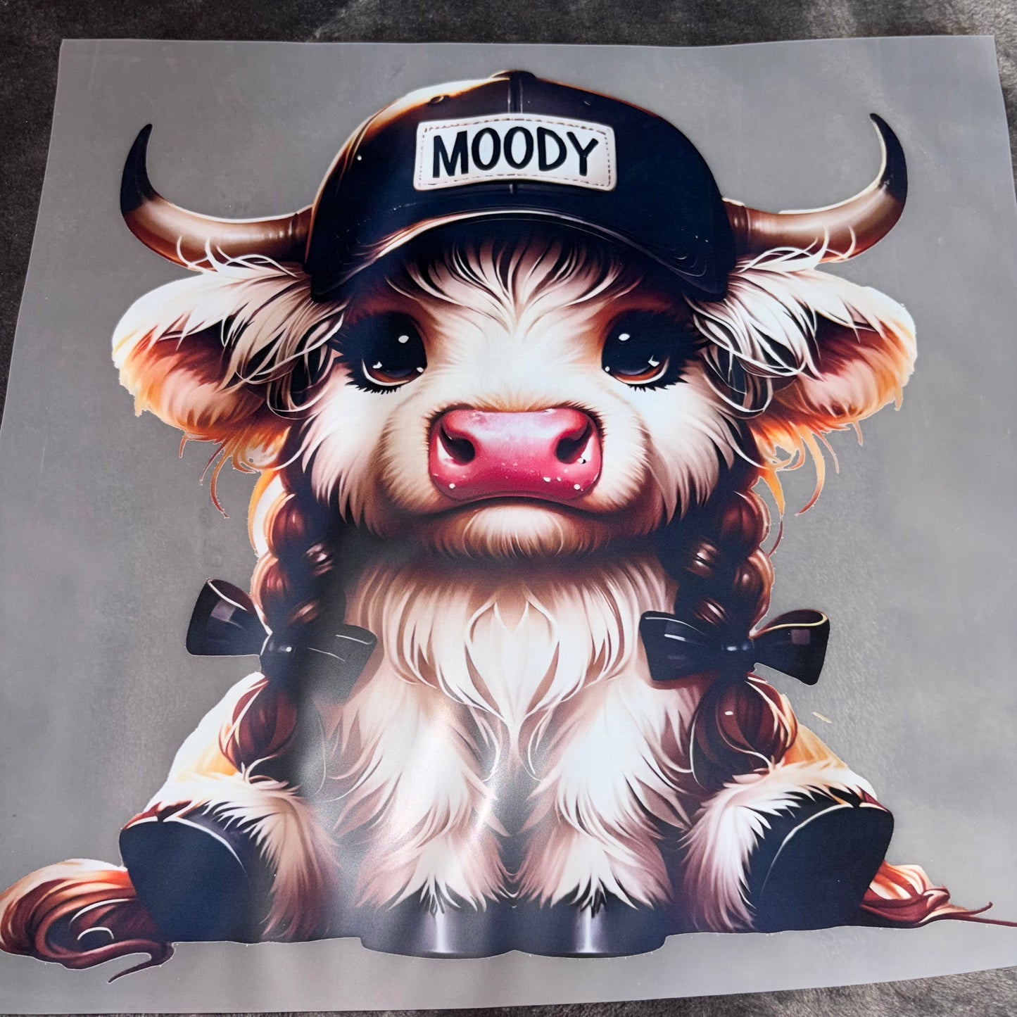 Highland Cow Moody Shirt Transfer