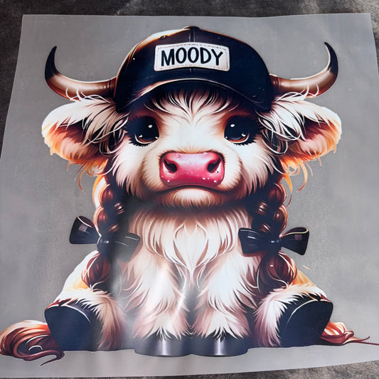 Highland Cow Moody Shirt Transfer