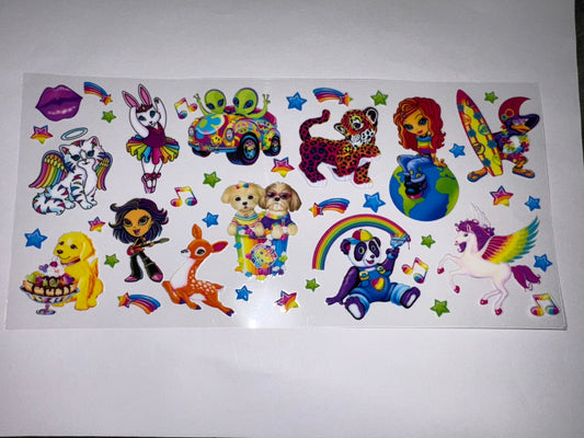Lisa Frank CUP WRAP DIY
