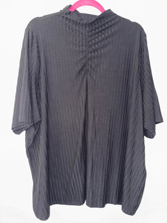 Penn Black Bodycon Short Sleeve Top 3X 1029