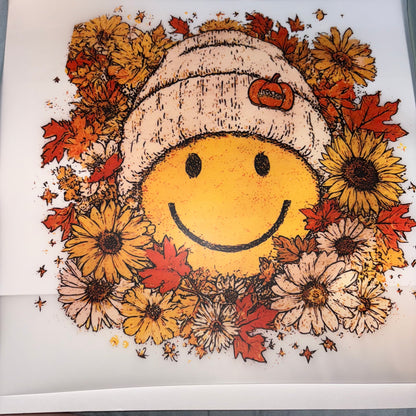 Fall Happy Face Shirt Transfer