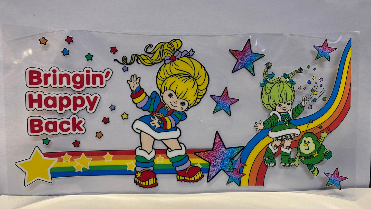 Rainbow Brite Bringin' Happy Back CUP WRAP