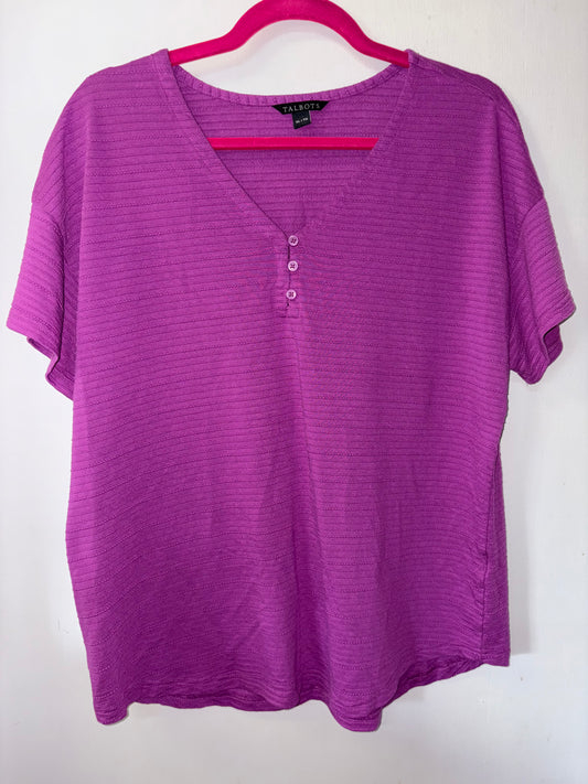 FINAL SALE Purple Button VNeck Top