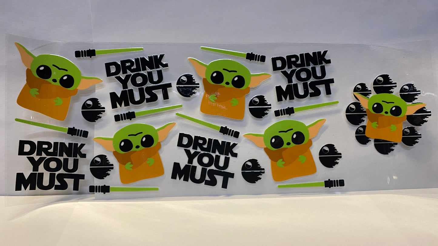 Yoda Drink YOU Must CUP WRAP