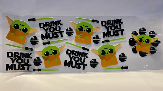 Yoda Drink YOU Must CUP WRAP