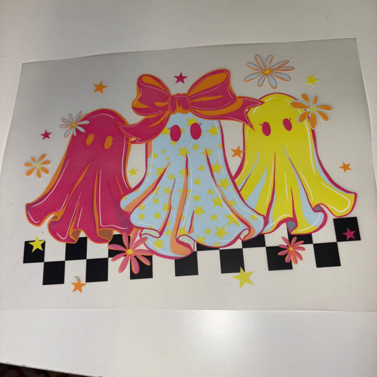 HALLOWEEN | Dancing Trio Neon Ghosts SHIRT TRANSFER