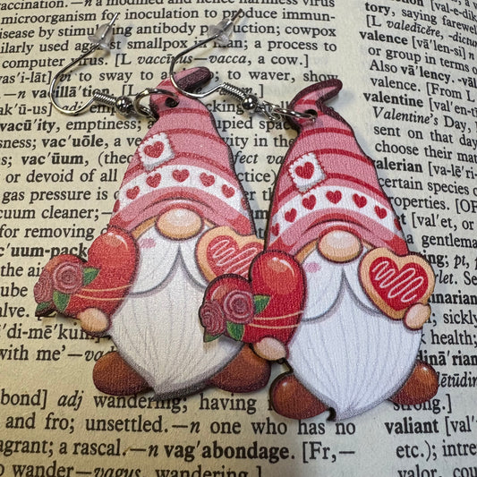 Valentine Heart Gnome Earrings