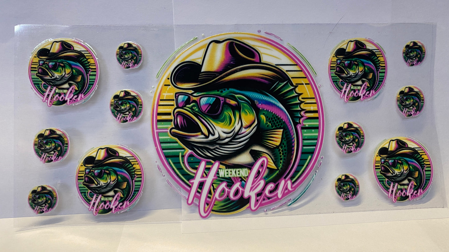 Weekend Hooker Fishing Cowboy Hat CUP WRAP