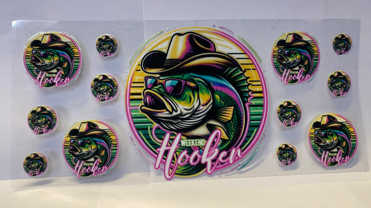 Weekend Hooker Fishing Cowboy Hat CUP WRAP