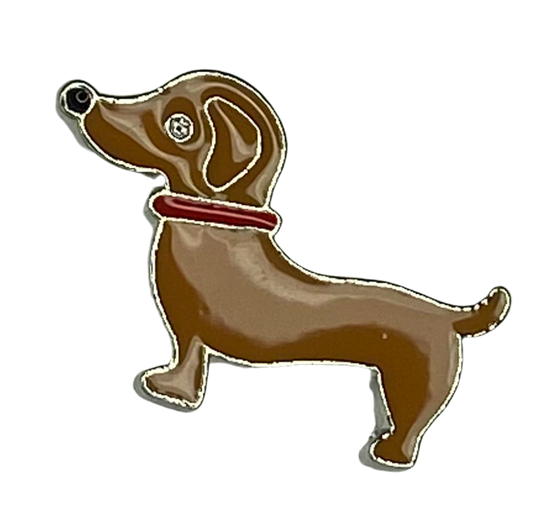Pin de esmalte de perro Dachshund