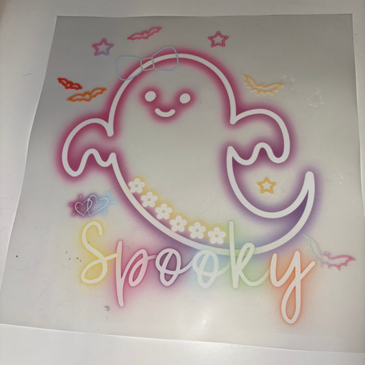 HALLOWEEN | Spooky Neon Ghost Bow SHIRT TRANSFER