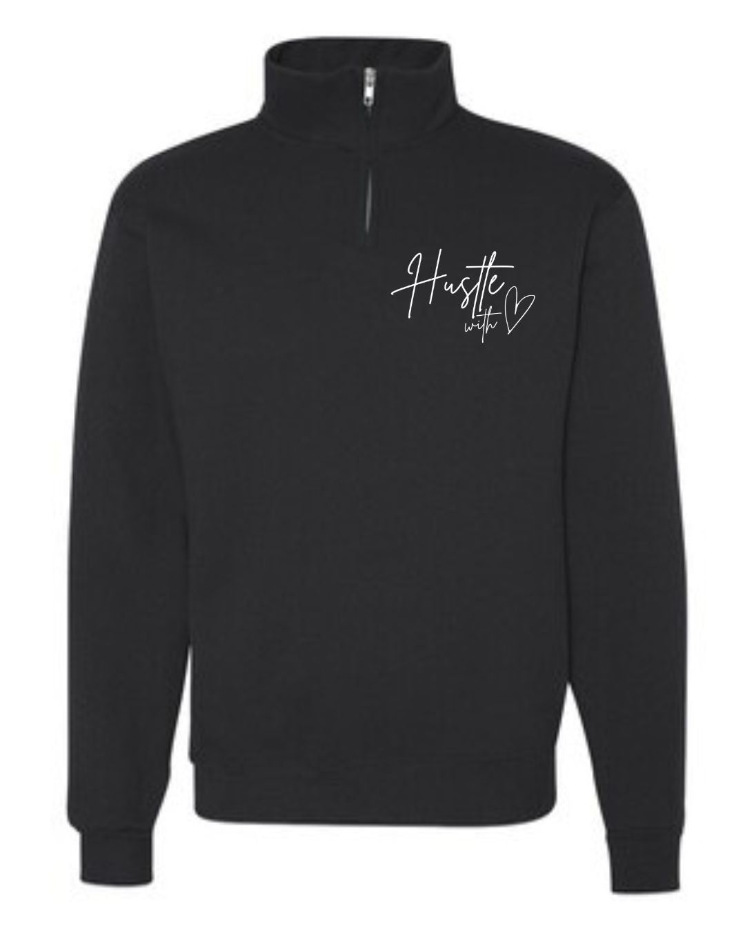 Hustle with Heart Quarter-Zip Sweatshirt Top