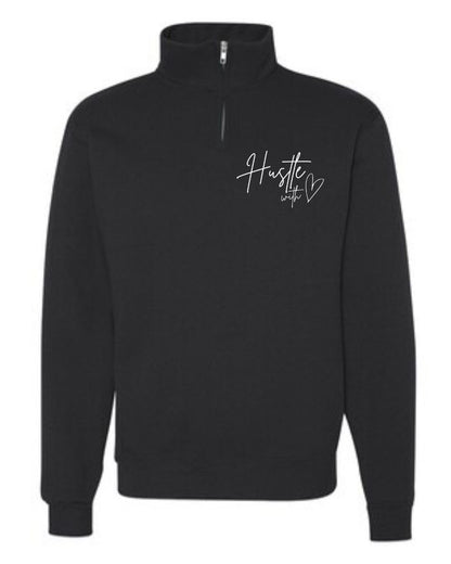 Hustle with Heart Quarter-Zip Sweatshirt Top