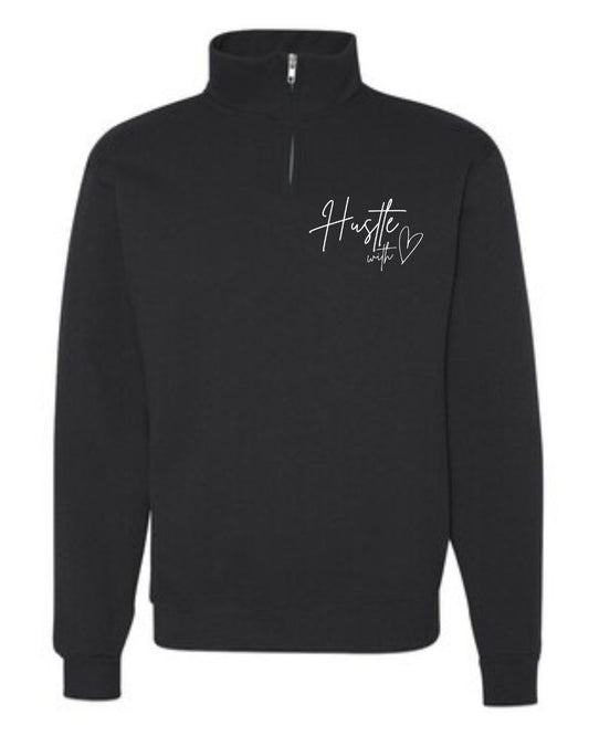 Hustle with Heart Quarter-Zip Sweatshirt Top