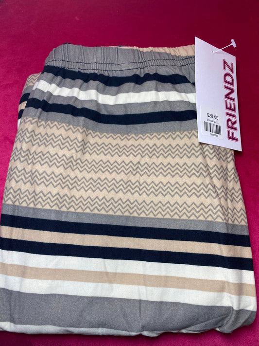 Stripe Zig Zag Cream & Gray Leggings