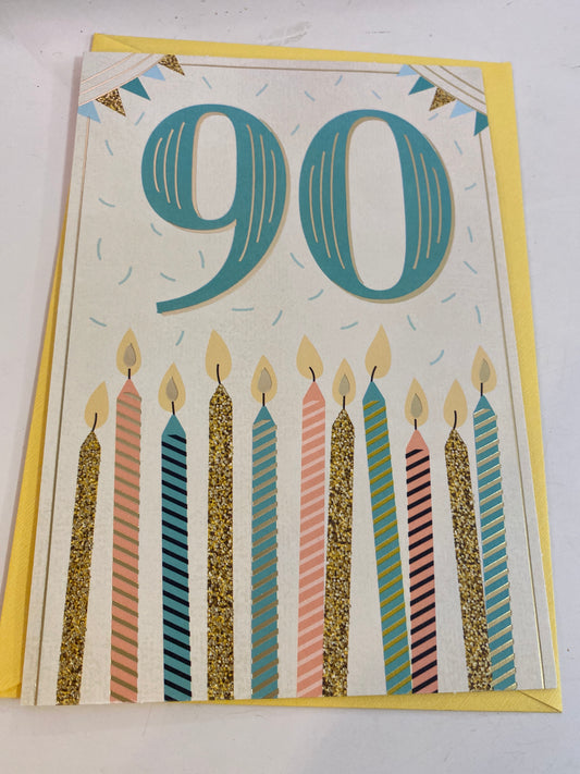 90th Birthday Greeting Card