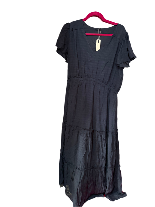 FINAL SALE XL Tiered Maxi Dress Navy
