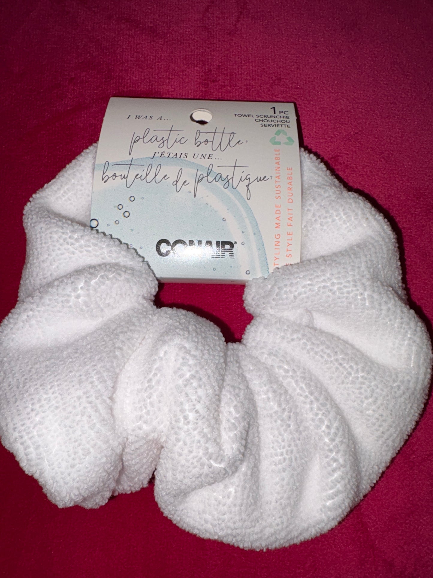 Large White Towel Scrunchie Hair Accessories