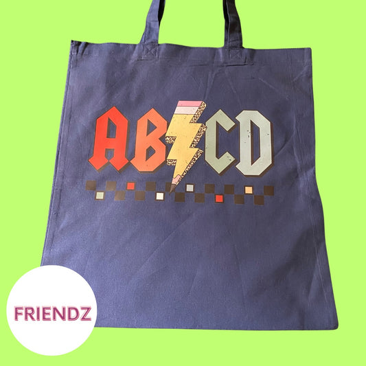 FINAL SALE ABCD Lighting Teacher Tote