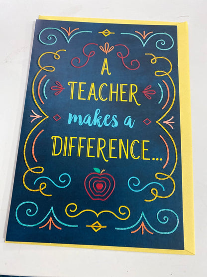 Teacher Thank You Greeting Card