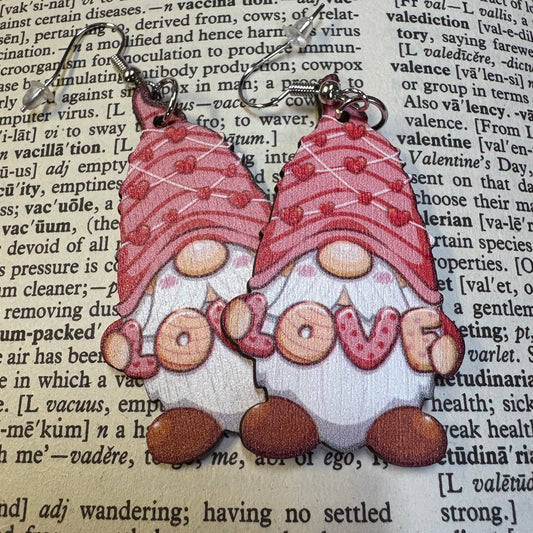 Love Gnome Valentine Earrings