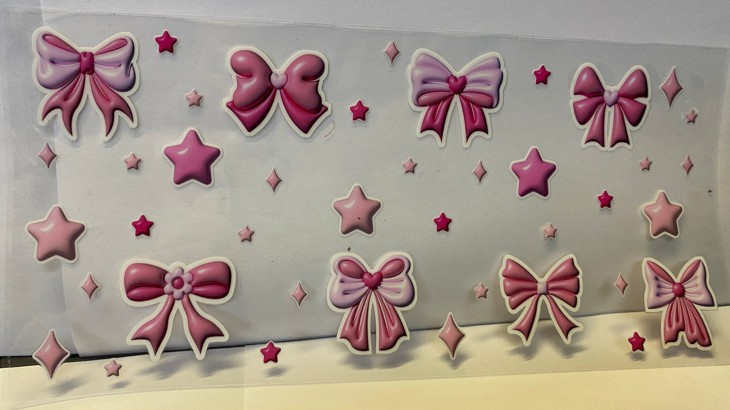 Pink Bows CUP WRAP