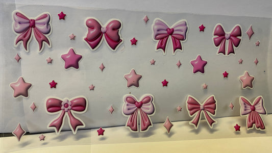 Pink Bows CUP WRAP