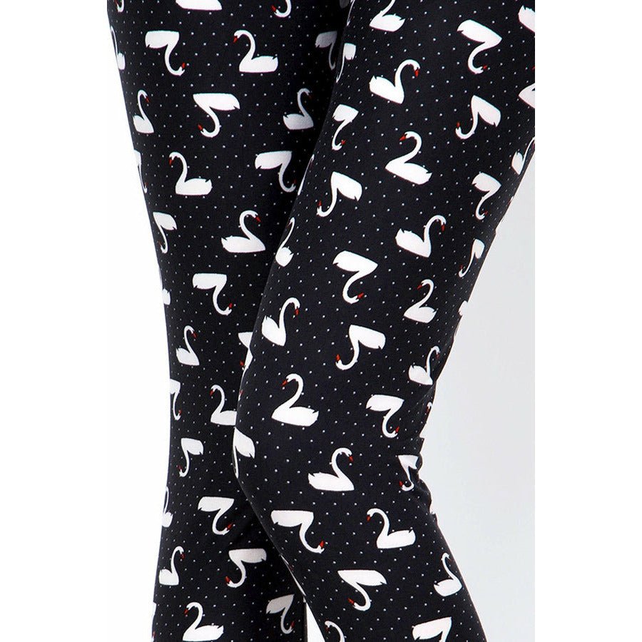 SWANS POLKADOT PRINT BRUSHED FULL - Friendz Leggings Apparel