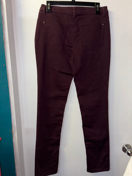Lady Hathaway Merlot Denim Pants 8X32 1054