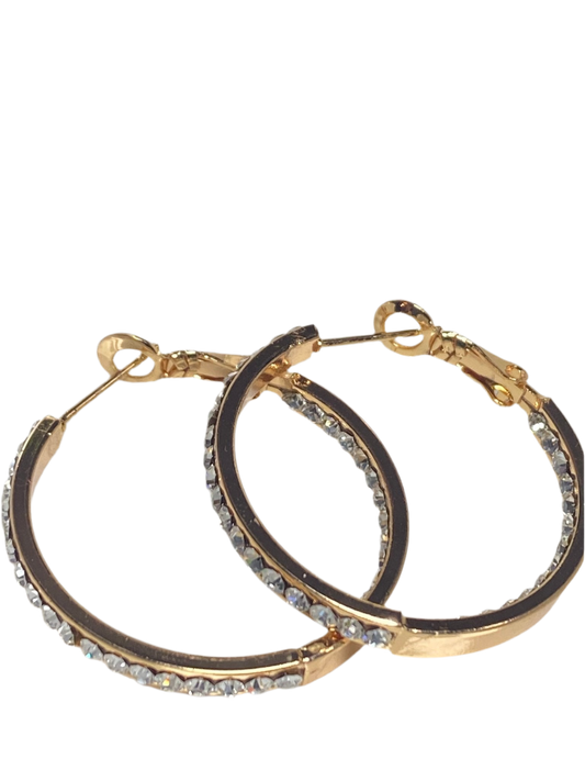 Rhinestone Hoop Earrings