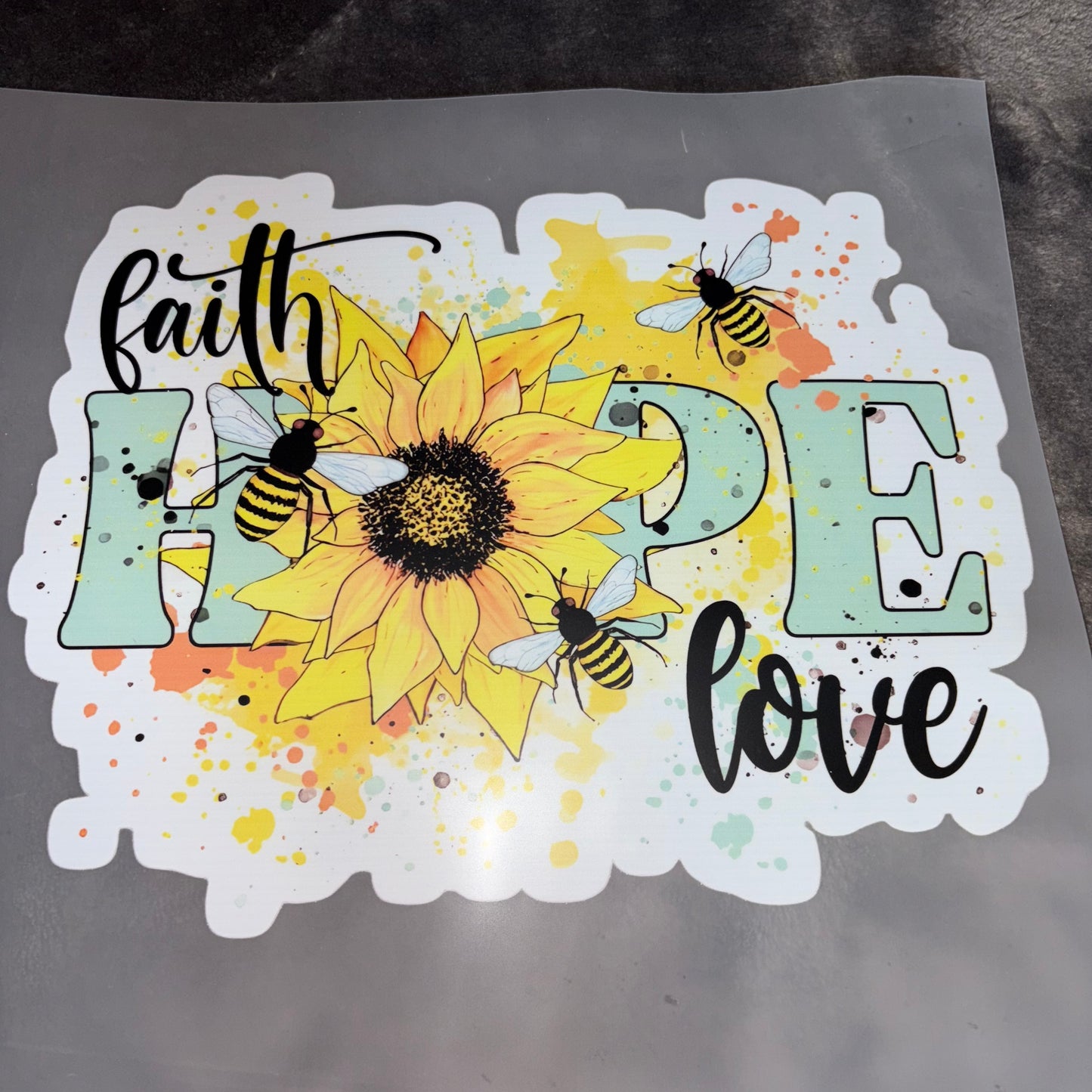 FAITH | Faith Hope & Love Sunflower Shirt Transfer