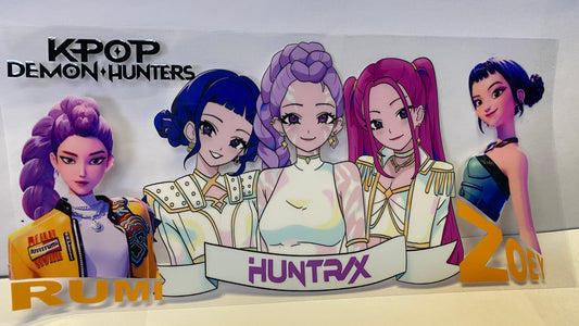 KPOP Hunterix white ribbon at bottom CUP WRAP