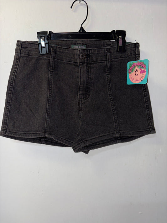 Super High Rise Black Denim Shorts