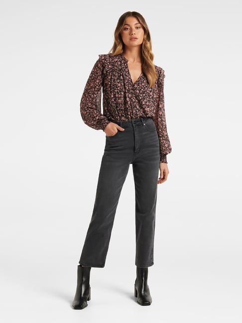 Floral Print Ruffle Blouse Top 4 1042
