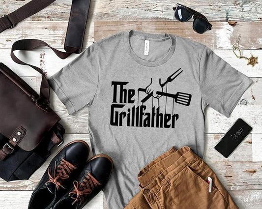 The Grill Father Fathers Day Graphic Tee Shirt