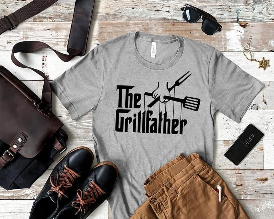 The Grill Father Fathers Day Graphic Tee Shirt