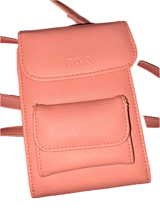 Rose Pink Roxy Cellphone Purse Wallet with Crossbody Strap