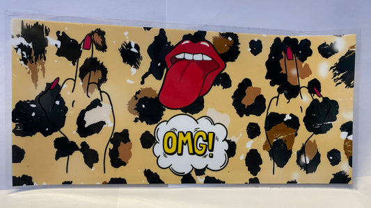 OMG Leopard Red CUP WRAP
